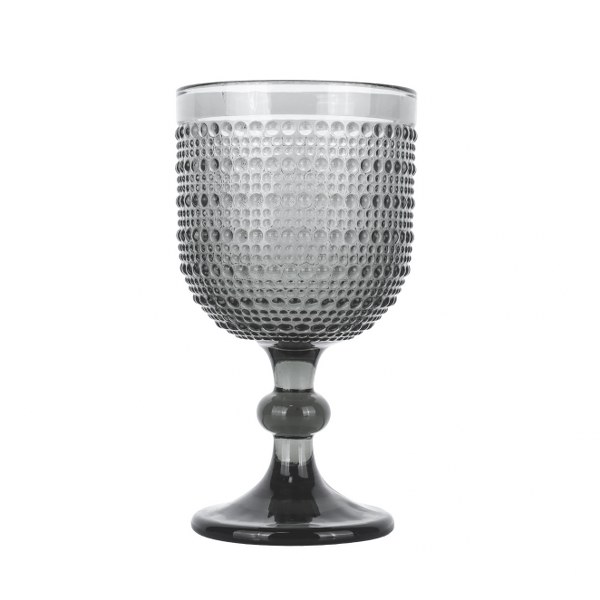 CRYSPO TRIO Σετ Ποτήρια Κρασιού 6τμχ Γυάλινα Rando Smoke 250ml CRYSPO TRIO 52.404.54 (Υλικό: Γυαλί, Χρώμα: Γκρι, Μέγεθος: Κολωνάτο) - CRYSPO TRIO - 52.404.54